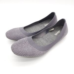 Allbirds (Womens Size 8.5) Tree Breezers Knit Ballet Flats‎ Slip On Shoes Gray